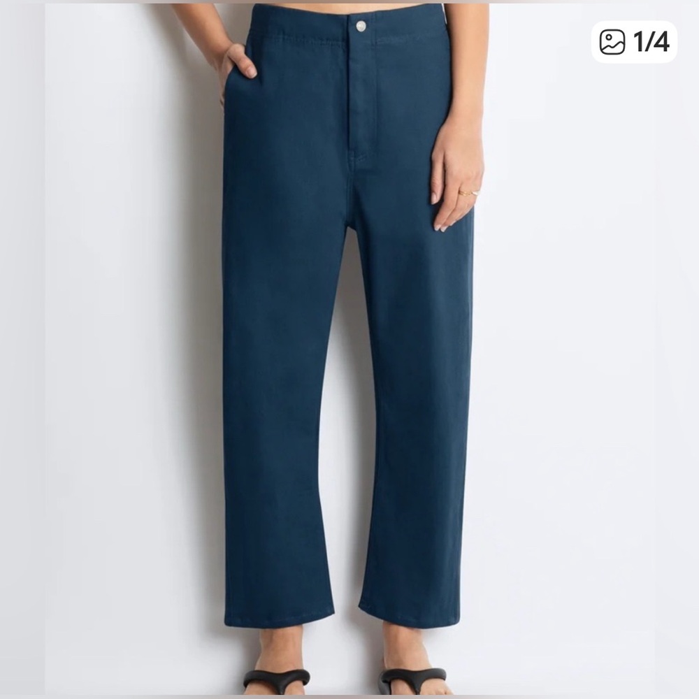 Roucha Debret Denim Pants in Gorgeous Blue (Teal). Like new and super cute!